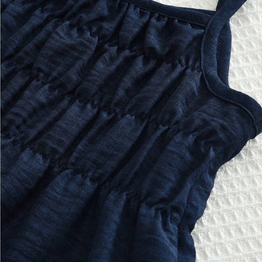 New Tween Girl 2-pc Tank Top and Wide Leg Pants Set, Navy Size 12 - Picture 4 of 9